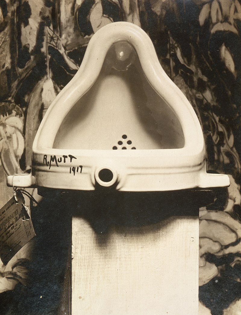Duchamp's Fountain (1917) by Alfred Stieglitz: Source Wikipedia